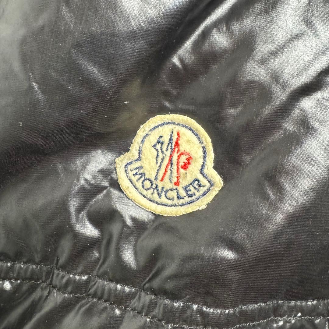 モンクレール　黒　サイズ1 ダウンジャケット　ワッペン