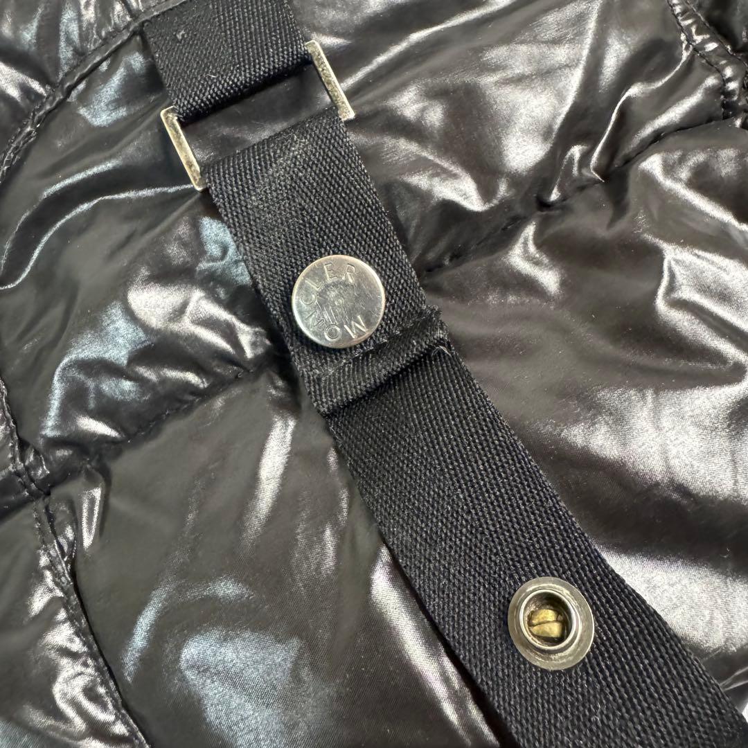 モンクレール　黒　サイズ1 ダウンジャケット　ワッペン