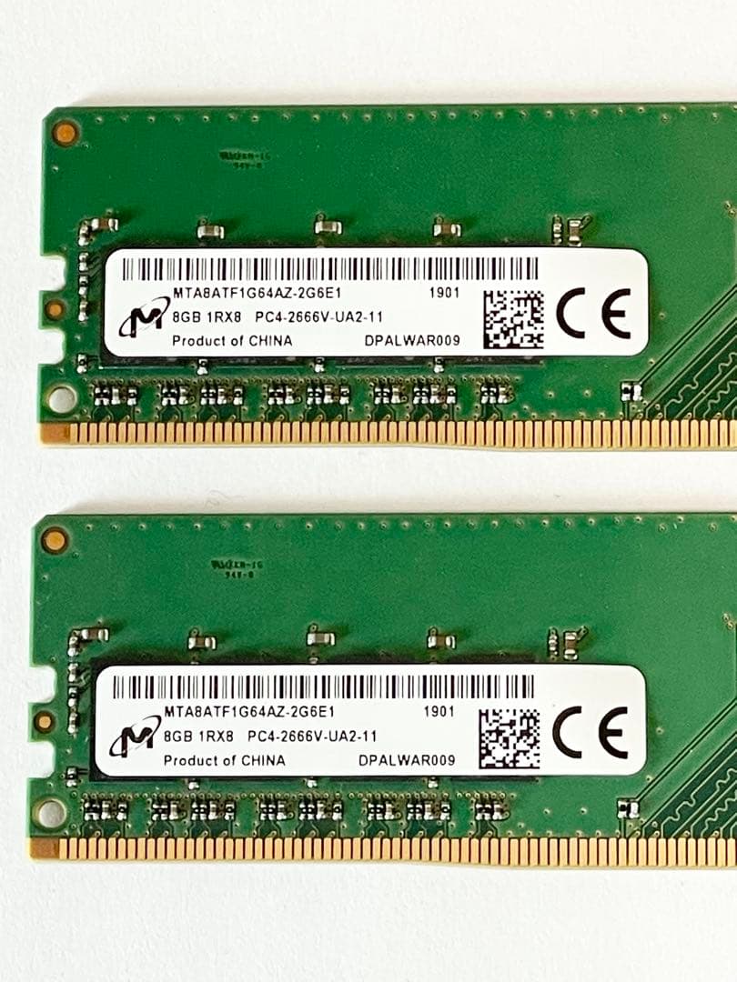 Micron PC4-2666V 8GB メモリ 8×2(16GB)