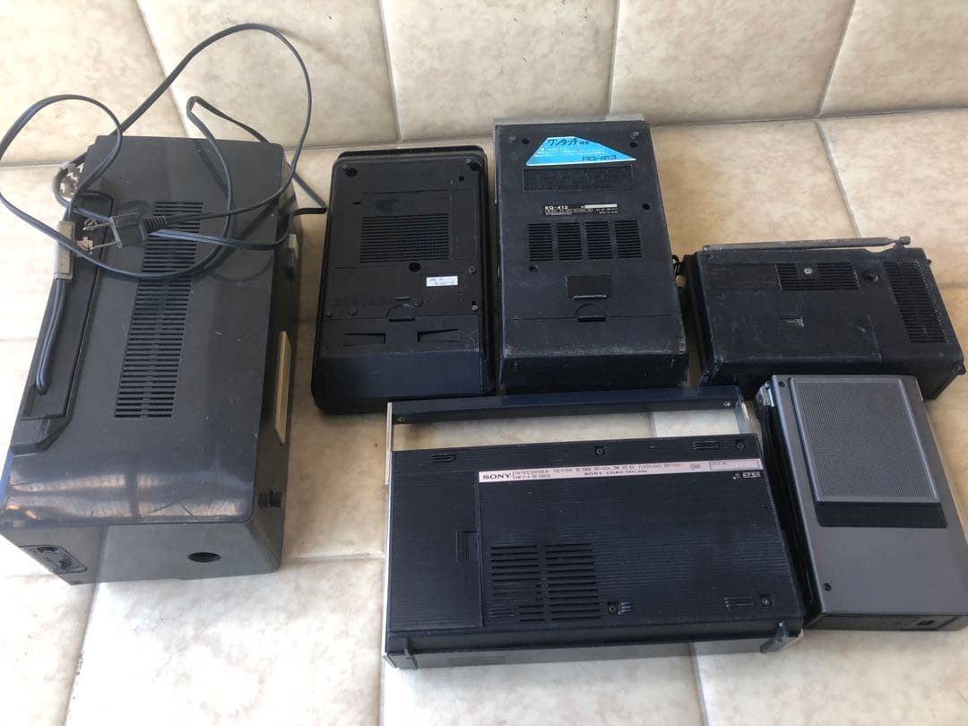 SONYカセットテープレコーダTC‐1150などまとめ5台ジャンク(G20)