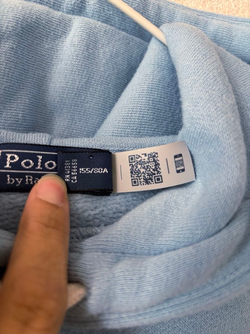 POLO Ralph Lauren ポロラルフローレン 水色パーカー　XS