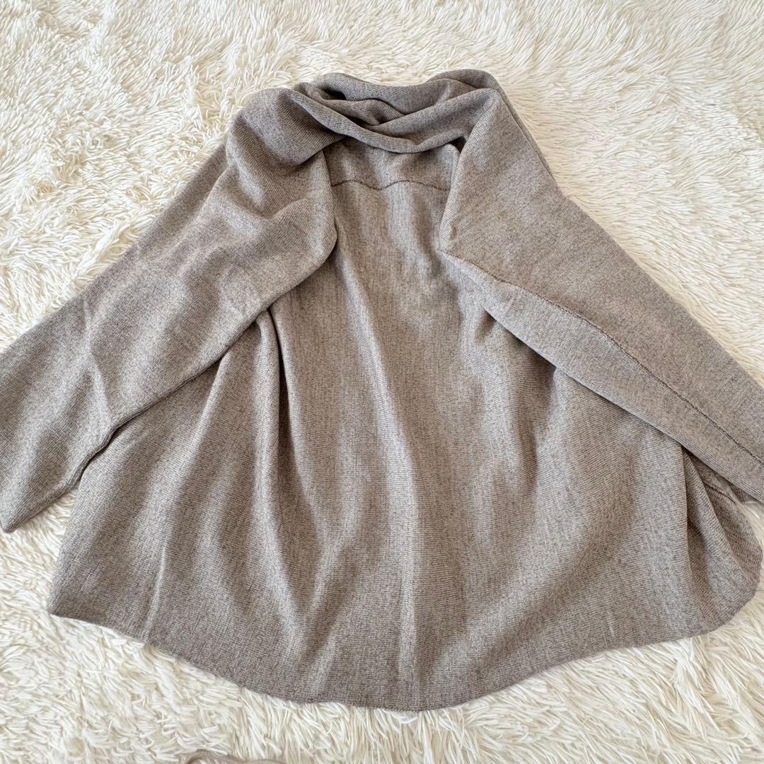 ヨーガンレール　変形ニットカーディガン　毛100% ワイド　ショールカラー　M