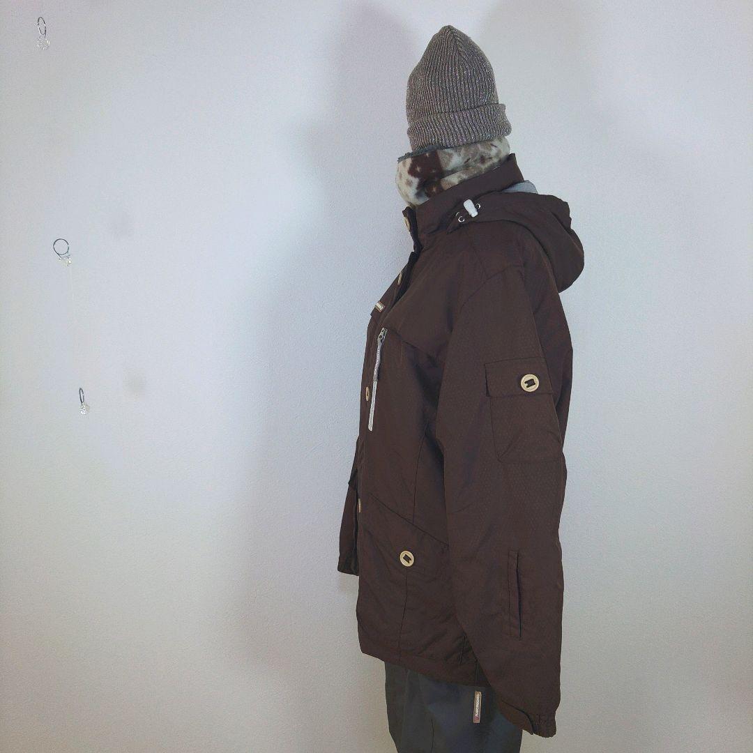 レディース　LL　スキー　スノーボードウェア　上下セット　ブラウン　グレー