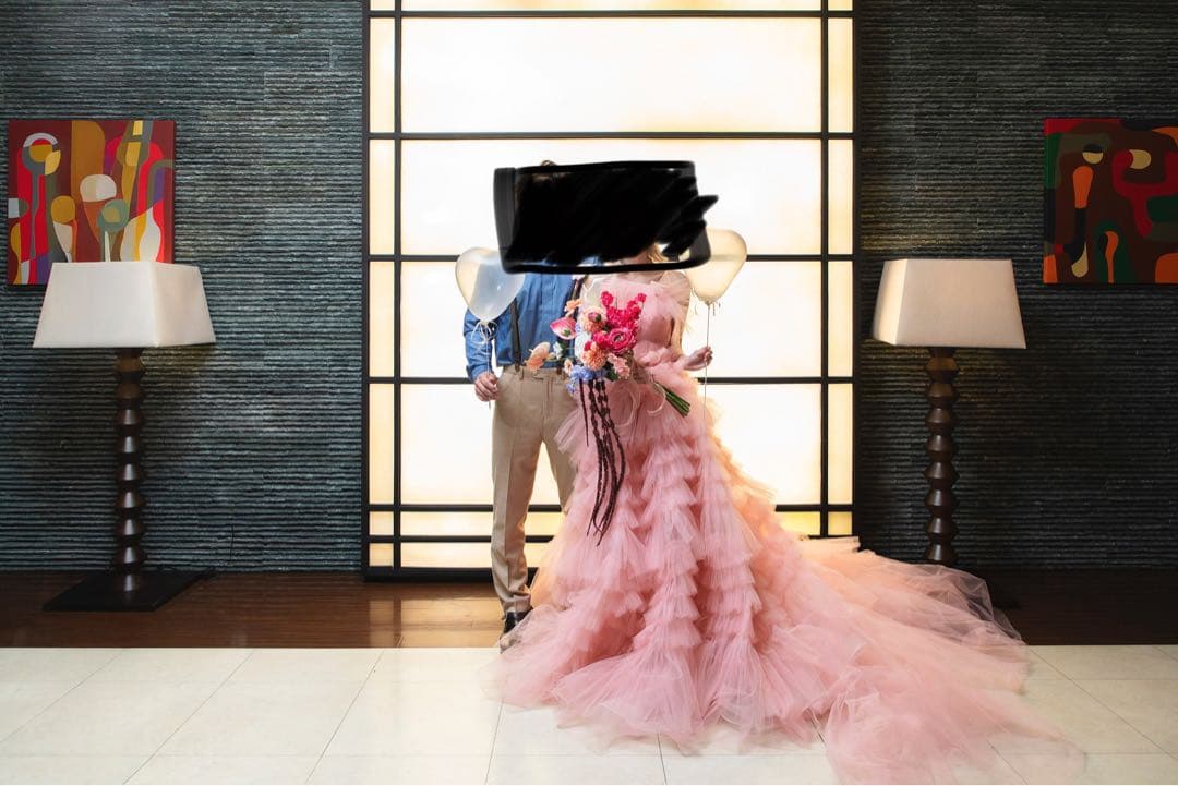 ピンクカラードレス カラードレス 結婚式ドレス