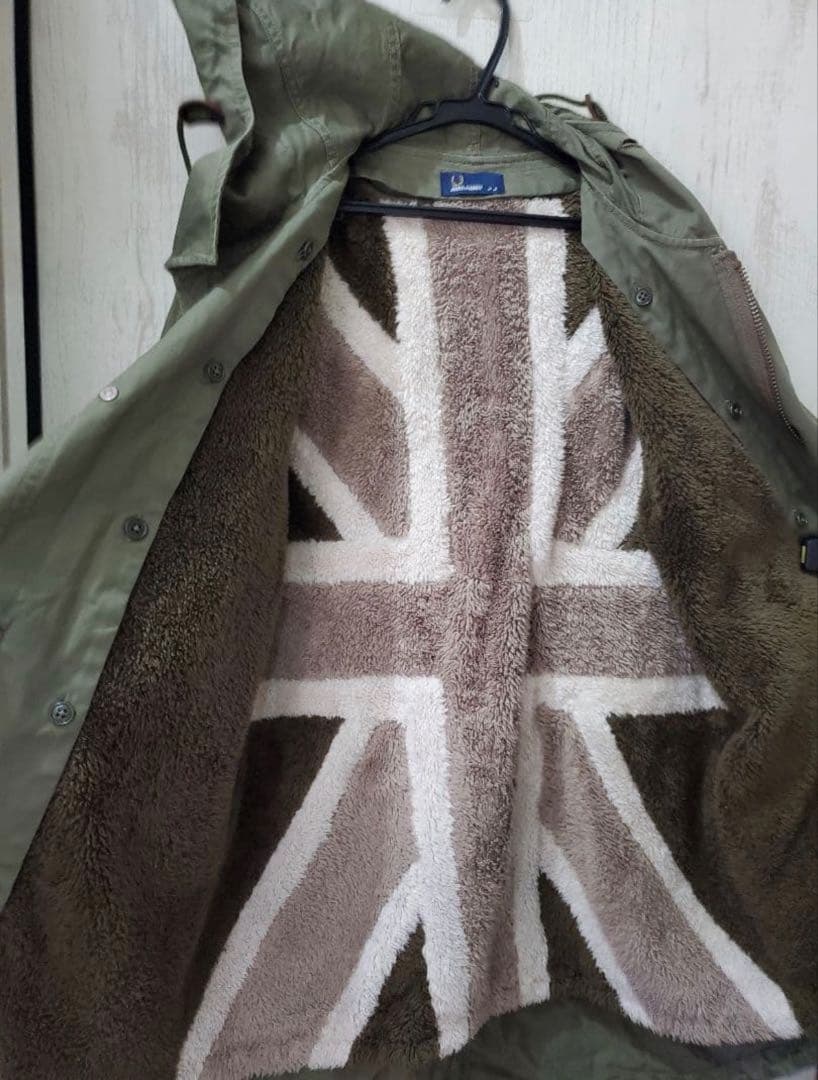 FRED PERRY モッズコート メンズ　M　ユニオンジャック　カーキ　緑