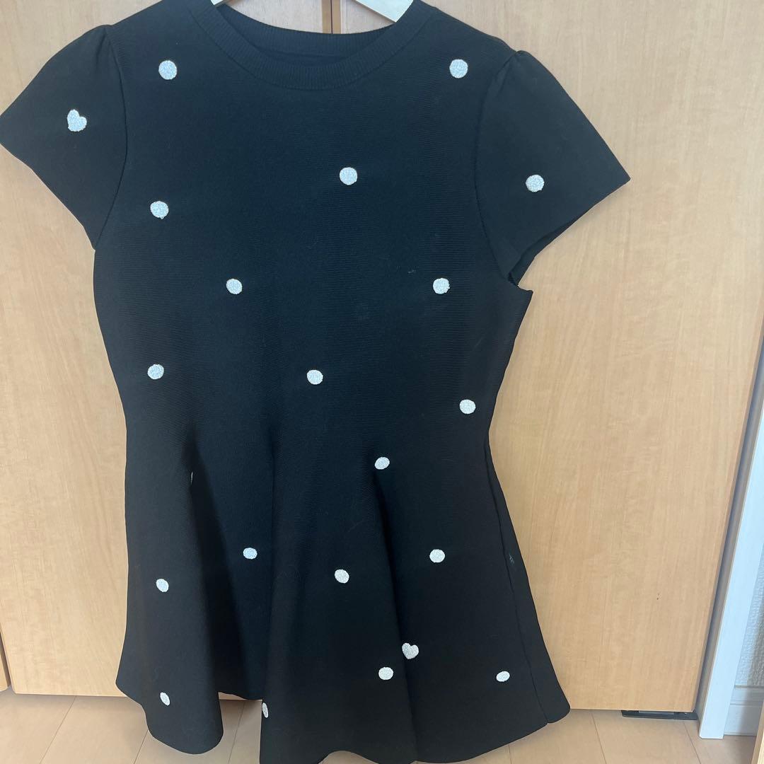 新品✨アプワイザーリッシェ　ドットチュニック　泉里香　ニット　ブラウス　ハート