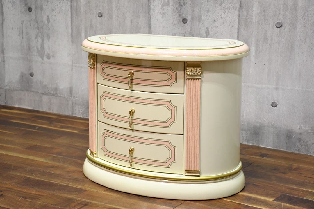 DGC70 イタリア製 サイドチェスト 3ドロワー ナイトチェスト