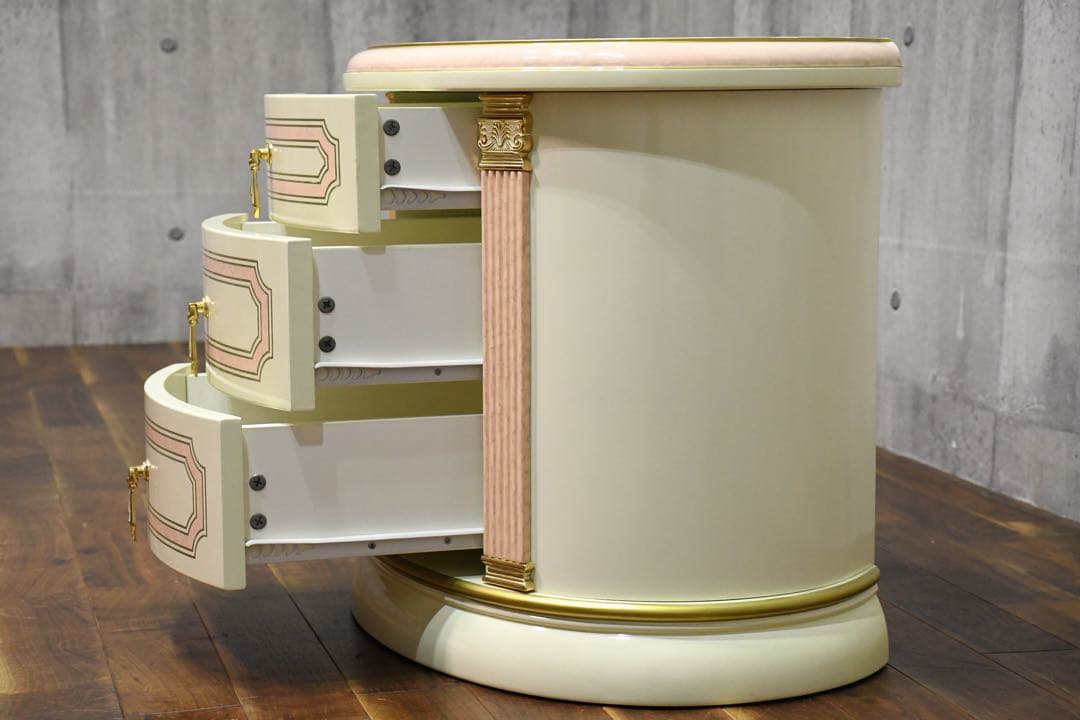 DGC70 イタリア製 サイドチェスト 3ドロワー ナイトチェスト