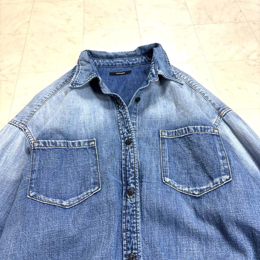 chia ◡̈♡です★美品★24AW ライトオンスデニムシャツ