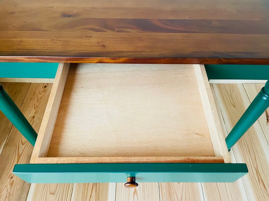 マホガニー材/デスク/机/テーブル/花台/飾り台/ろくろ脚/カフェ/アンティーク