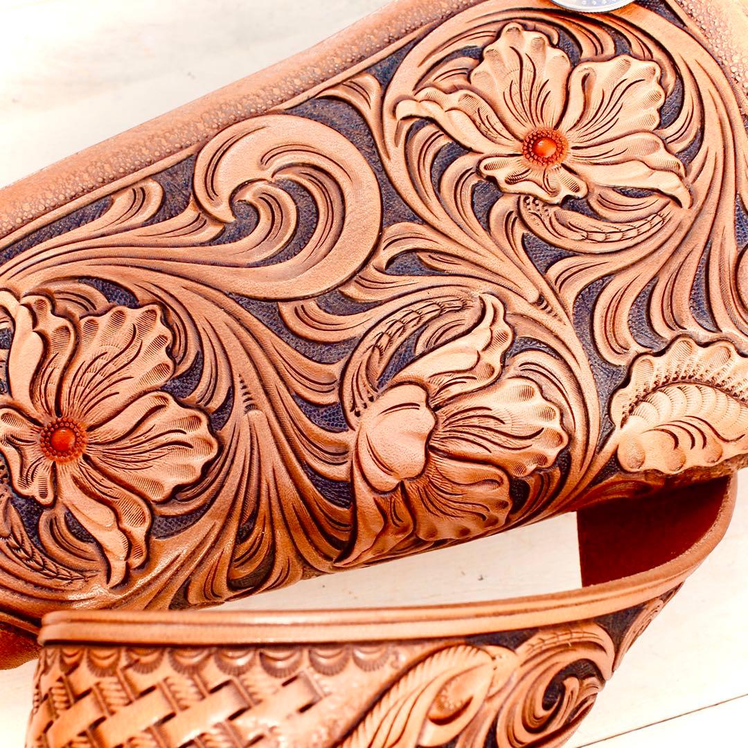 シザーケース【カービング/ナチュラル染色】