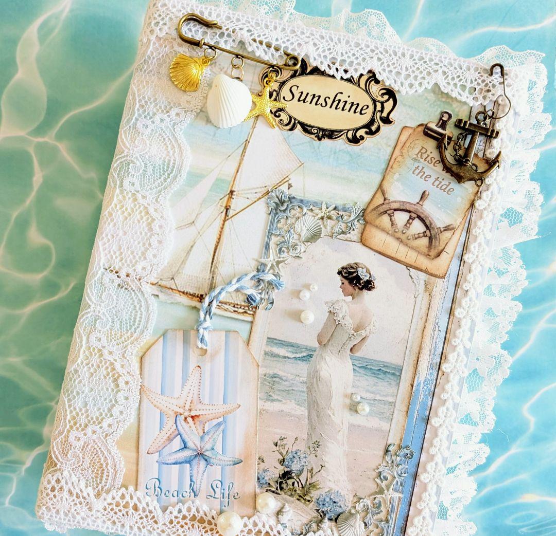 「海からの贈り物」海辺のノスタルジー大型ジャンクジャーナル✨Sunshine✨
