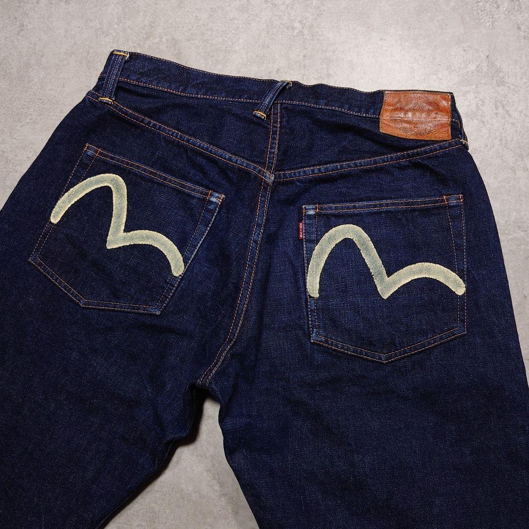 EVISU エヴィス カモメデニム 濃紺 耳付 白カモメ 2001 W36