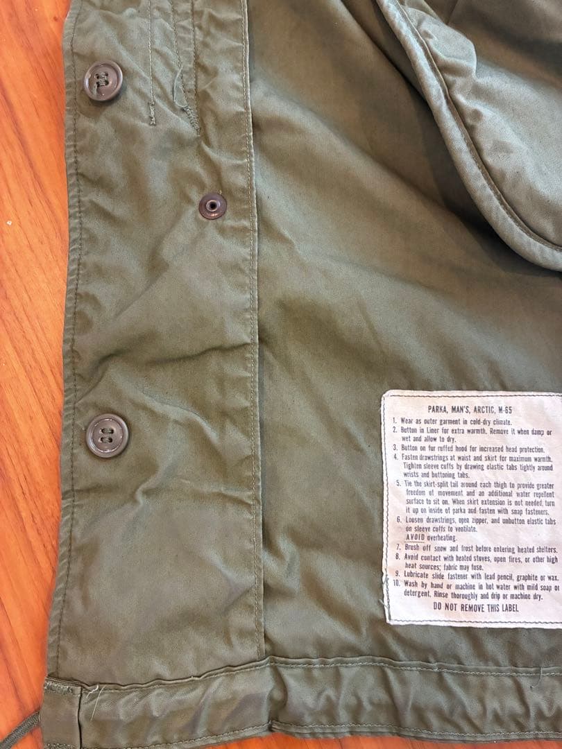 極美品 60s M-65 フィッシュテールパーカー XS アルミジップ
