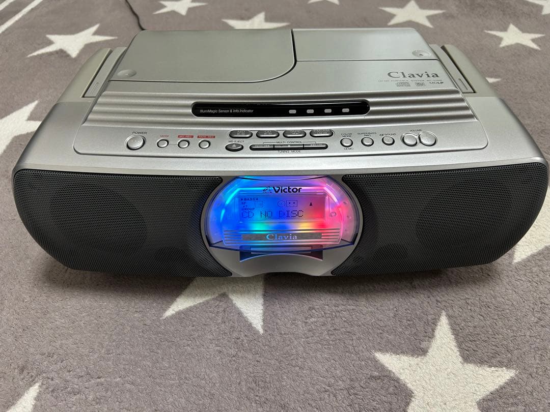 Victor ビクターJVCクラビアCDMDポータブルシステムRC-G1MD-S