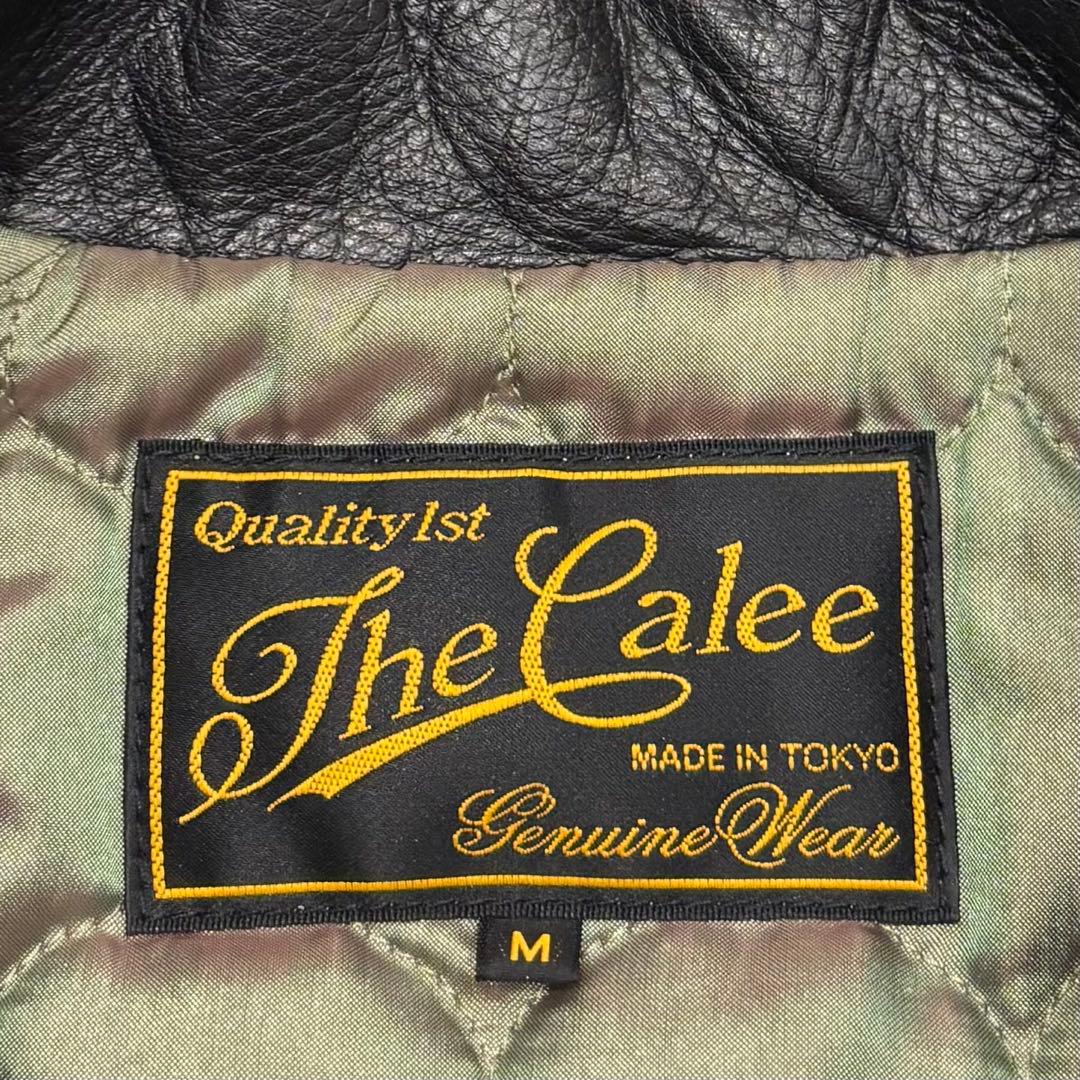 極美品 キャリー レザー メルトン ウール スポーツジャケット スタジャン M