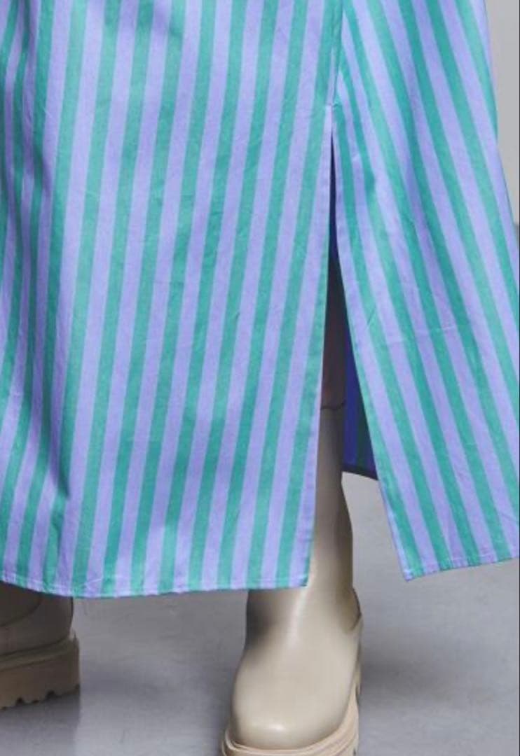 新品タグ付き　ユナイテッドアローズ　ストライプワンピース　コットン　日本製　M