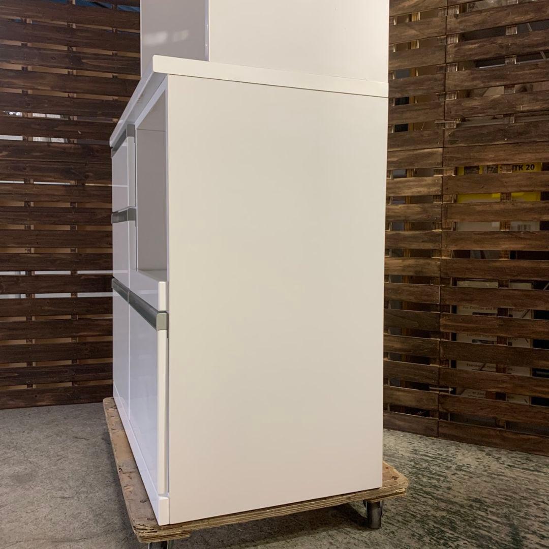 G674\" 近藤産業 W900 食器棚 キッチンボード カラー ホワイト