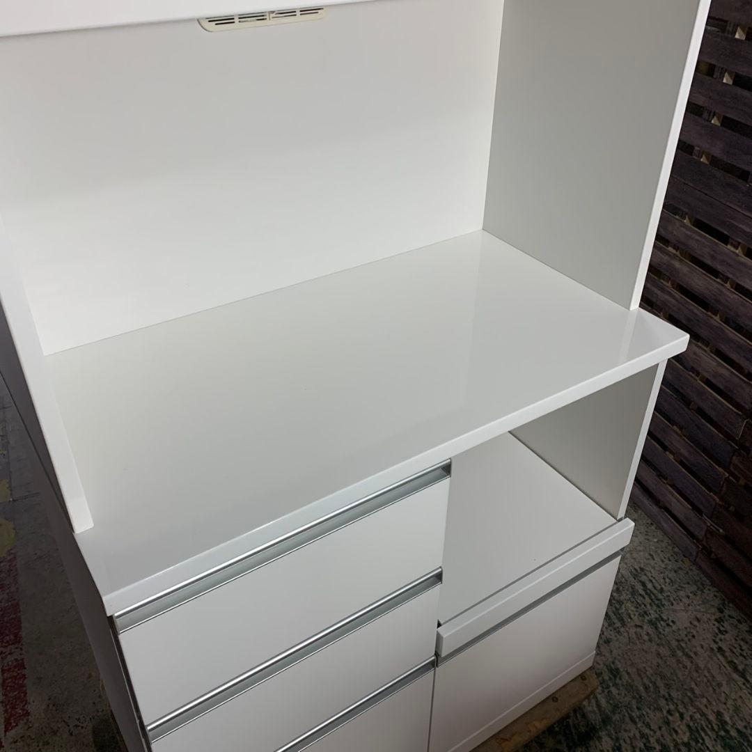 G674\" 近藤産業 W900 食器棚 キッチンボード カラー ホワイト