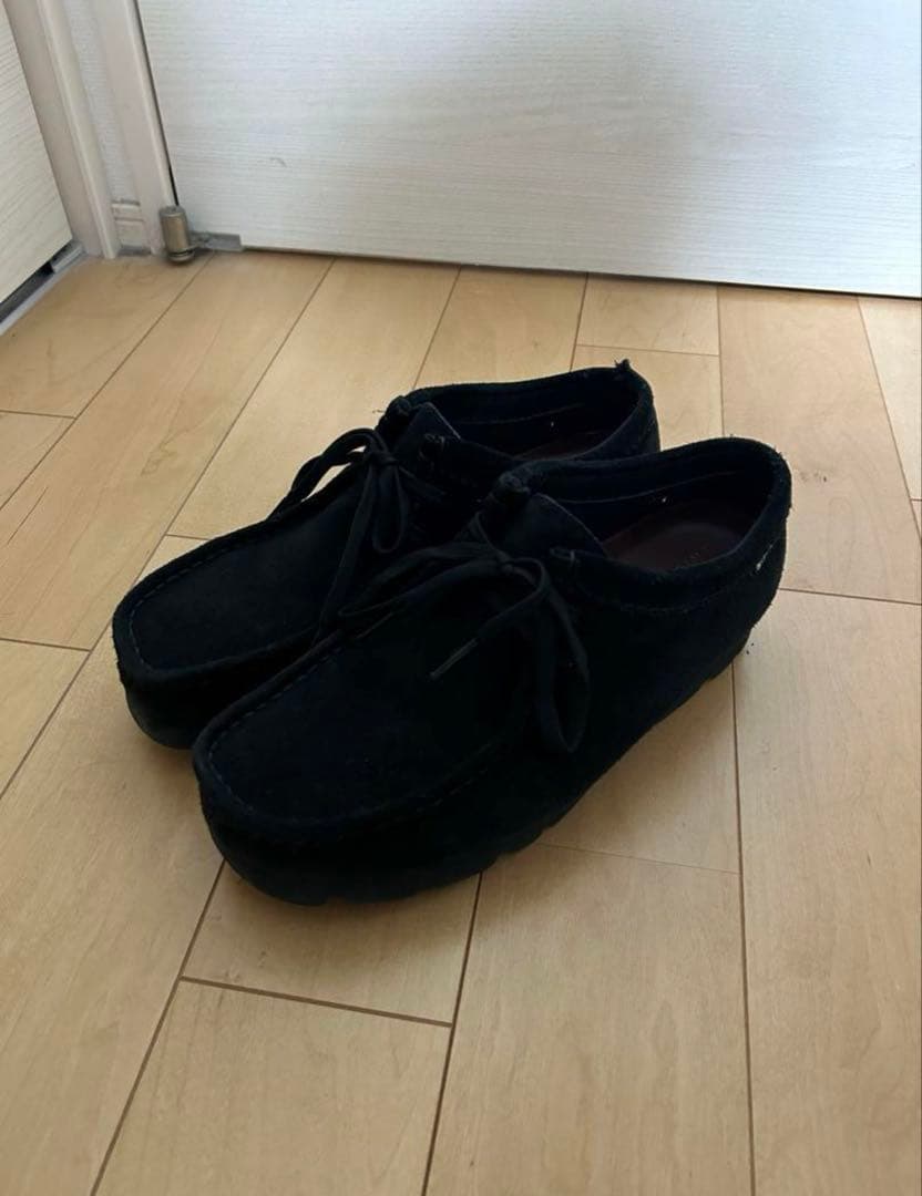 靴 clarks Wallabee gtx black 26cm UK7.5