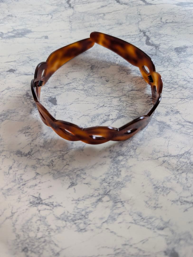 アレクサンドルドゥパリ　カチューシャ　べっ甲　ブラウン　ヘアバンド