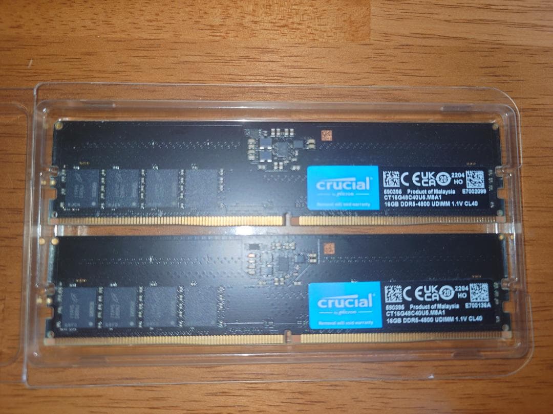 り*ま様 Crucial DDR5-4800 UDIMM 16GBx2枚（計32