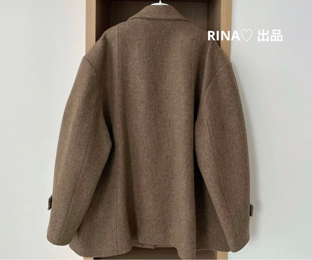 Ethos ウール混合ブラウンジャケット