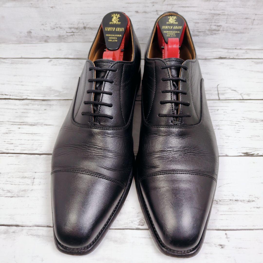 【スコッチグレイン】5100 黒 レザー ストレートチップ 25cm