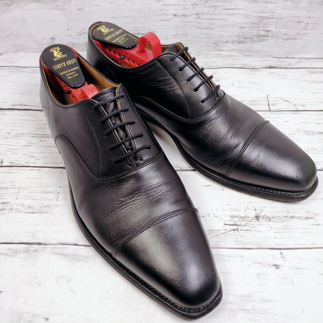 【スコッチグレイン】5100 黒 レザー ストレートチップ 25cm