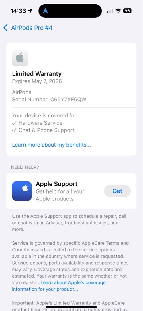 【極美品】AirPods Pro 第二世代（R）動作確認済みA3047
