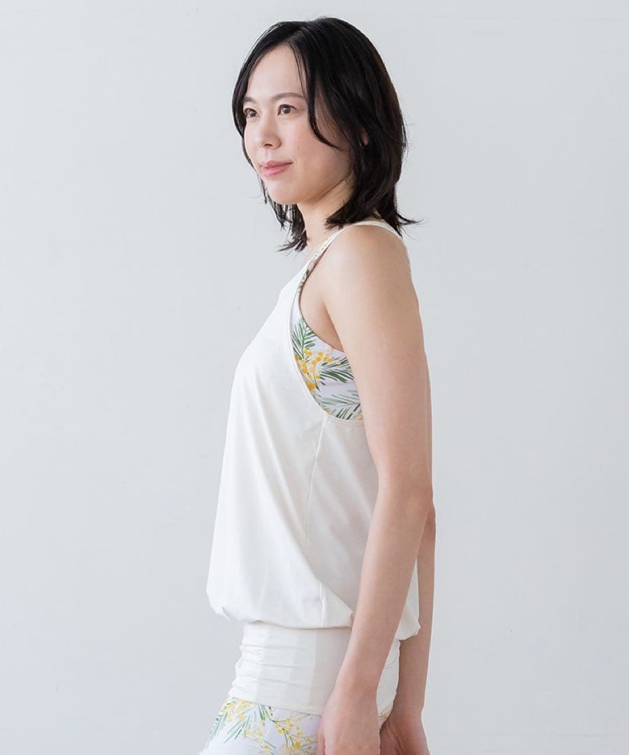 新品 SUKALA Lサイズ スプリングフラワーカバーキャミソール イエロー