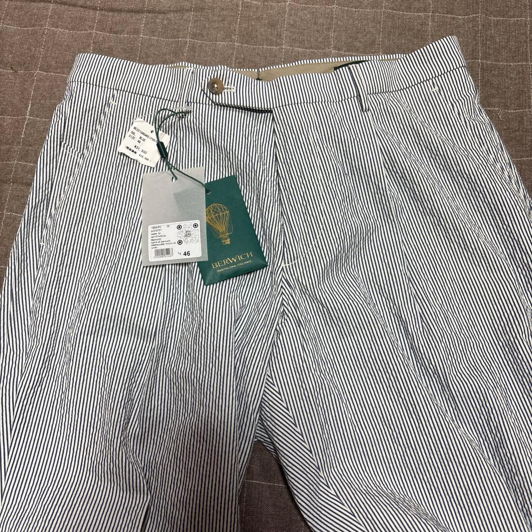 新品 BERWICH ベルウィッチ スラックス シアサッカー 46 最終値下げ