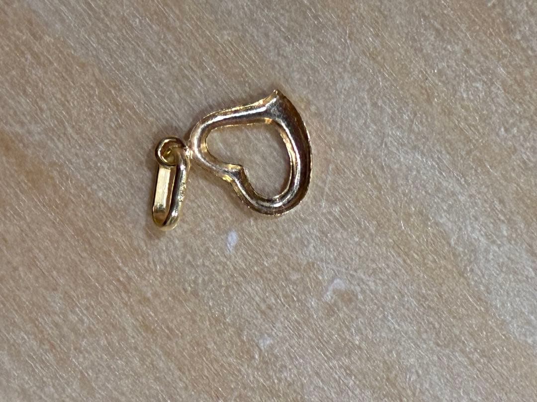 ハート　ペンダントトップ　k18