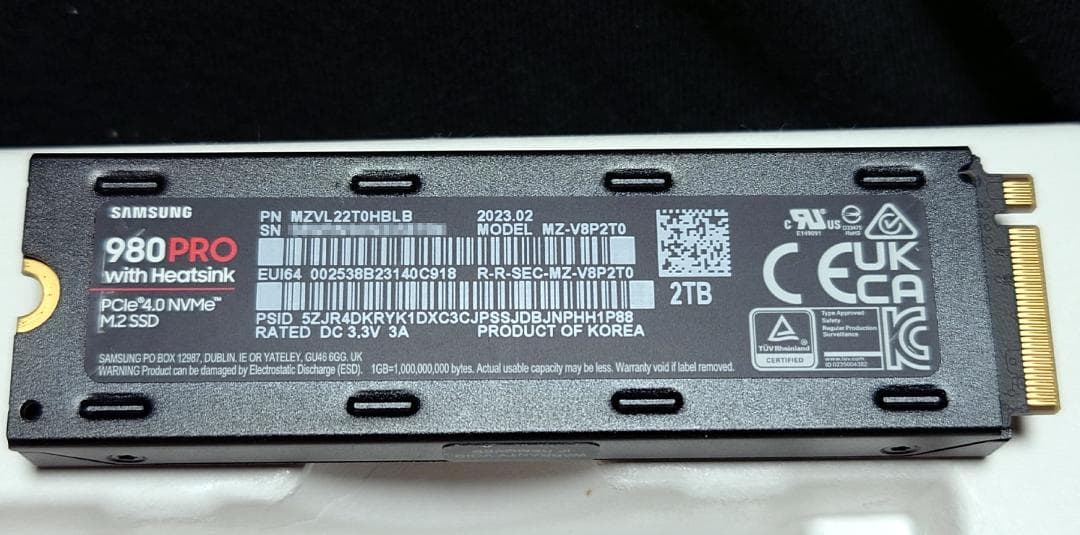 レ*ボ様 Samsung M.2 NVMe SSD 980 PRO 2TB ヒー