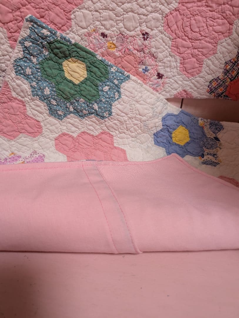 アンティークキルト☆マット＆クッションカバー