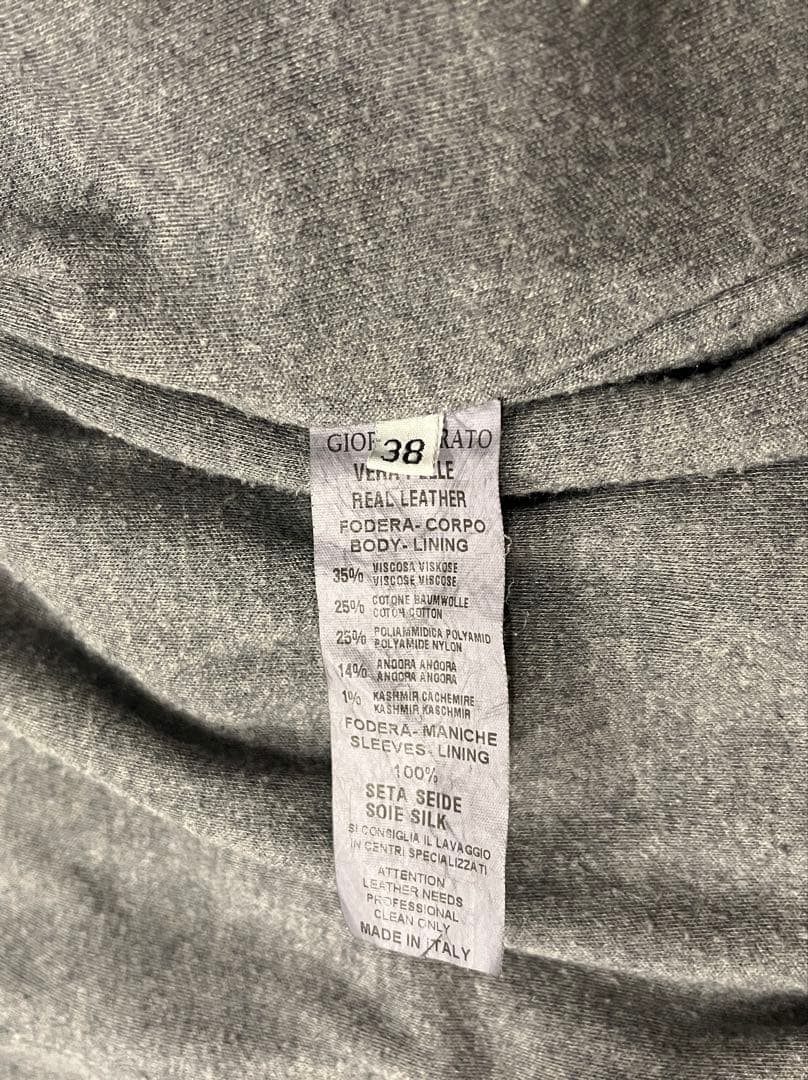 GIORGIO BRATO　レザー　ライダース　ジャケット　フード