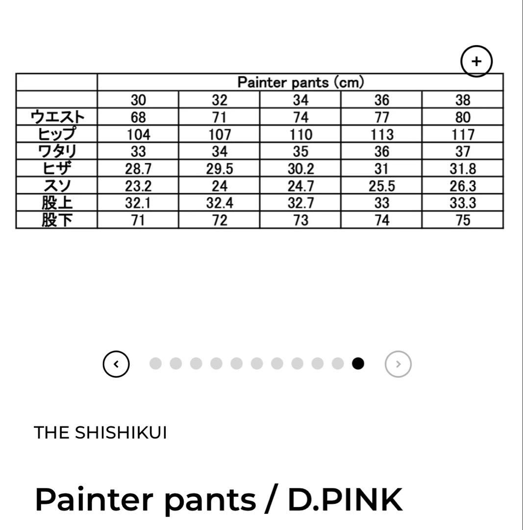 【THE SHISHIKUI】 Painter pants / D.PINK