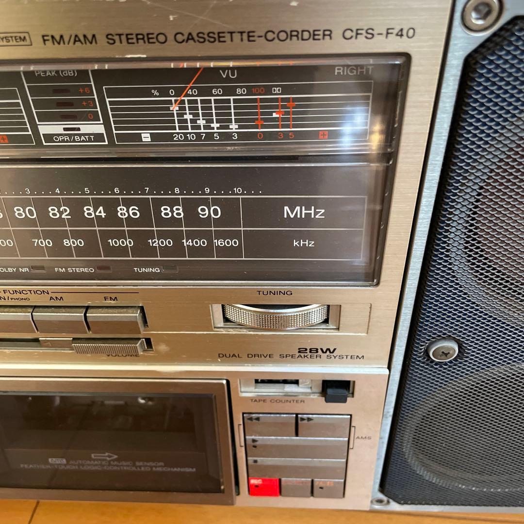 【ジャンク】SONY CFS-F40 ラジカセ FM/AMカセットプレーヤー