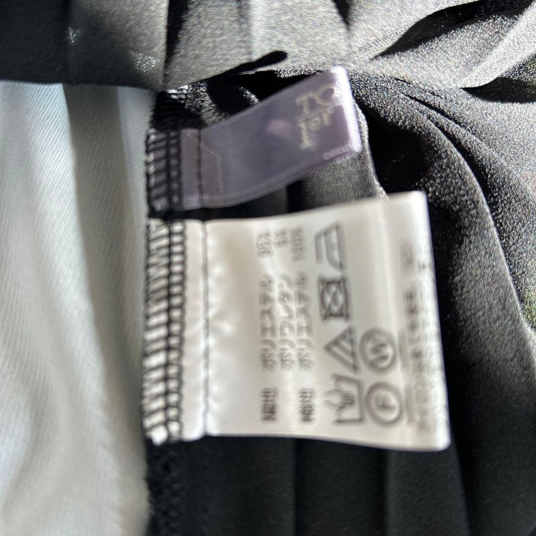 長袖チュニック 抽象模様 黒