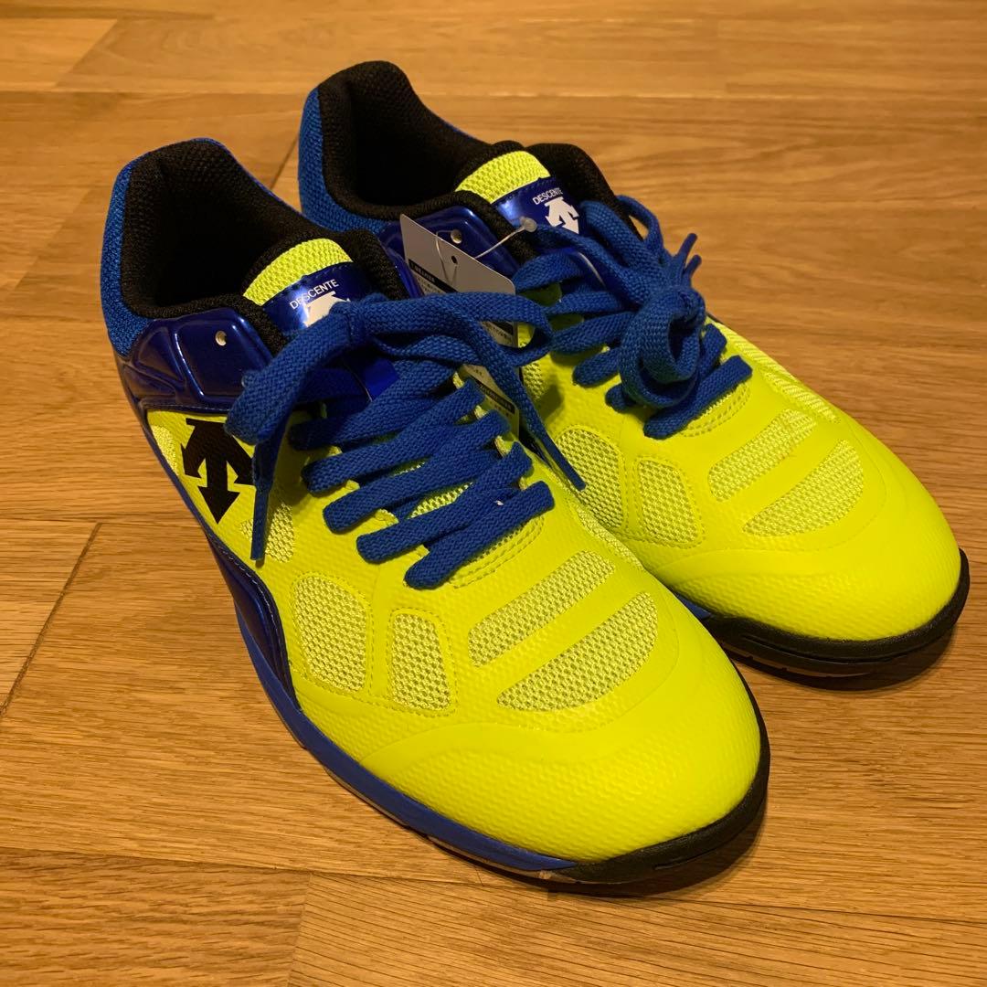 バレーボールシューズ 蛍光イエロー/青
