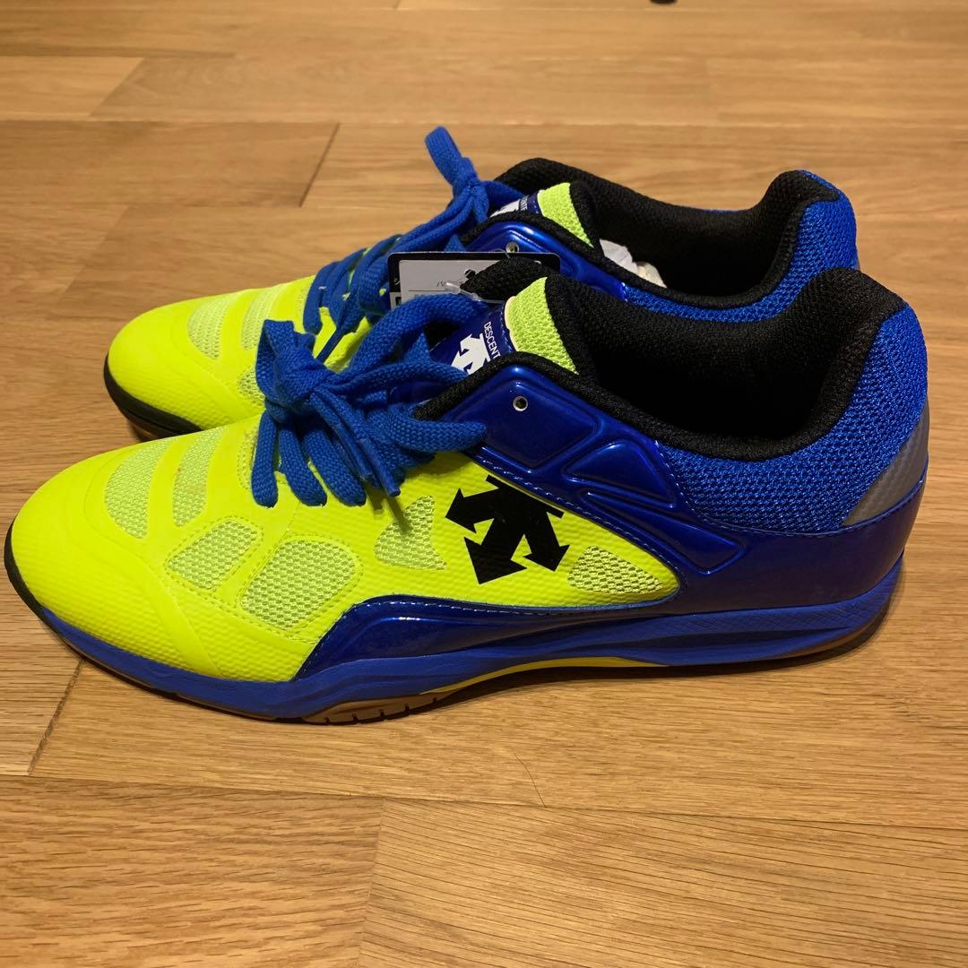 バレーボールシューズ 蛍光イエロー/青