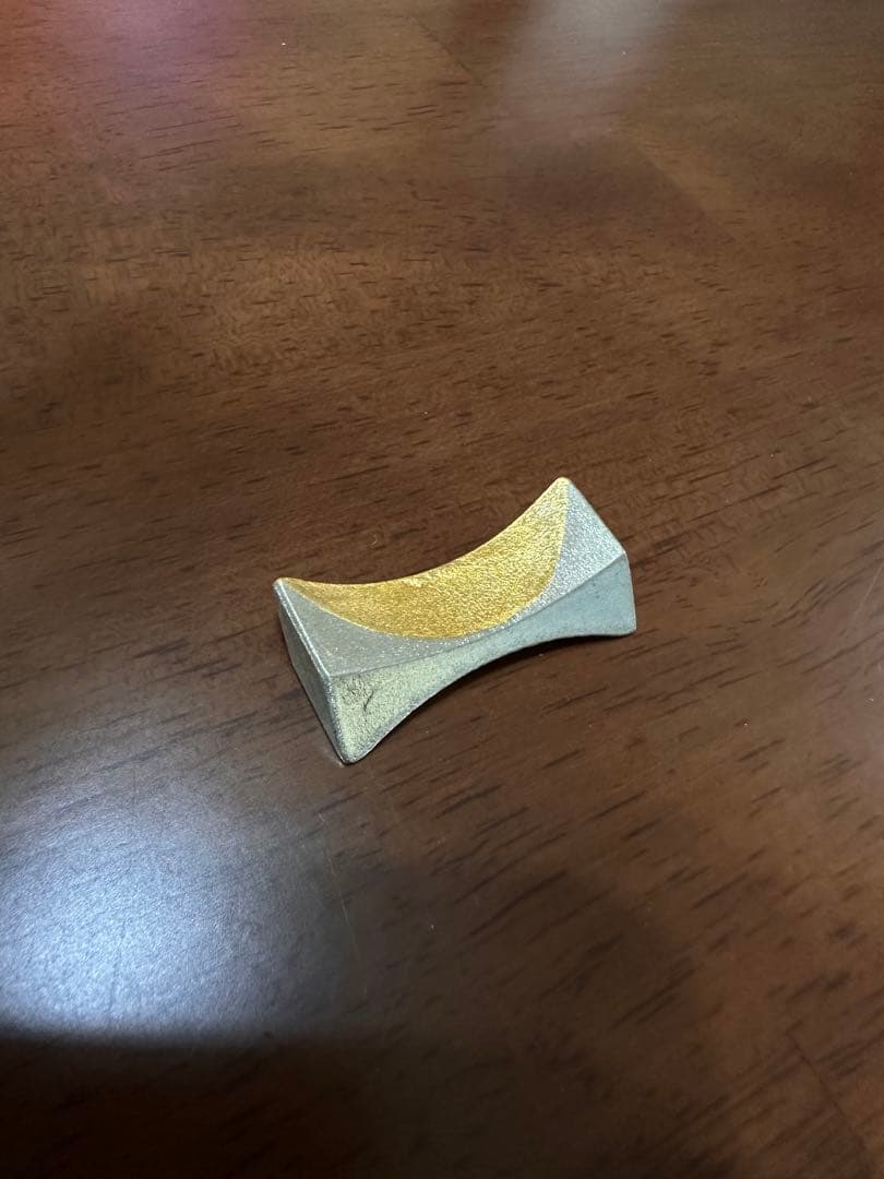 能作 箸置 金箔 錫 100% 日本製 祝い箸置き　箱付き