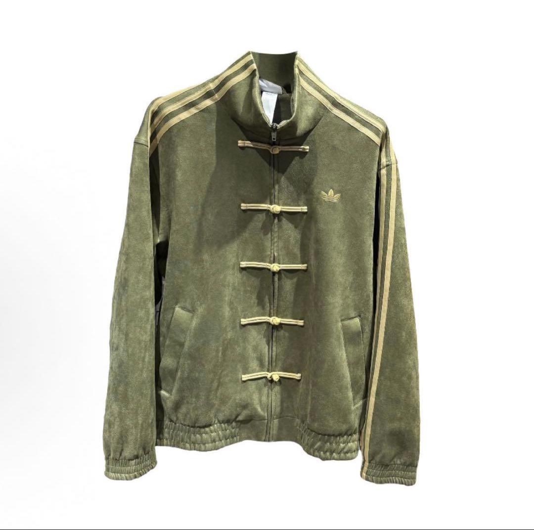 海外限定S Adidas チャイナトラックジャケット グリーン　KT3847