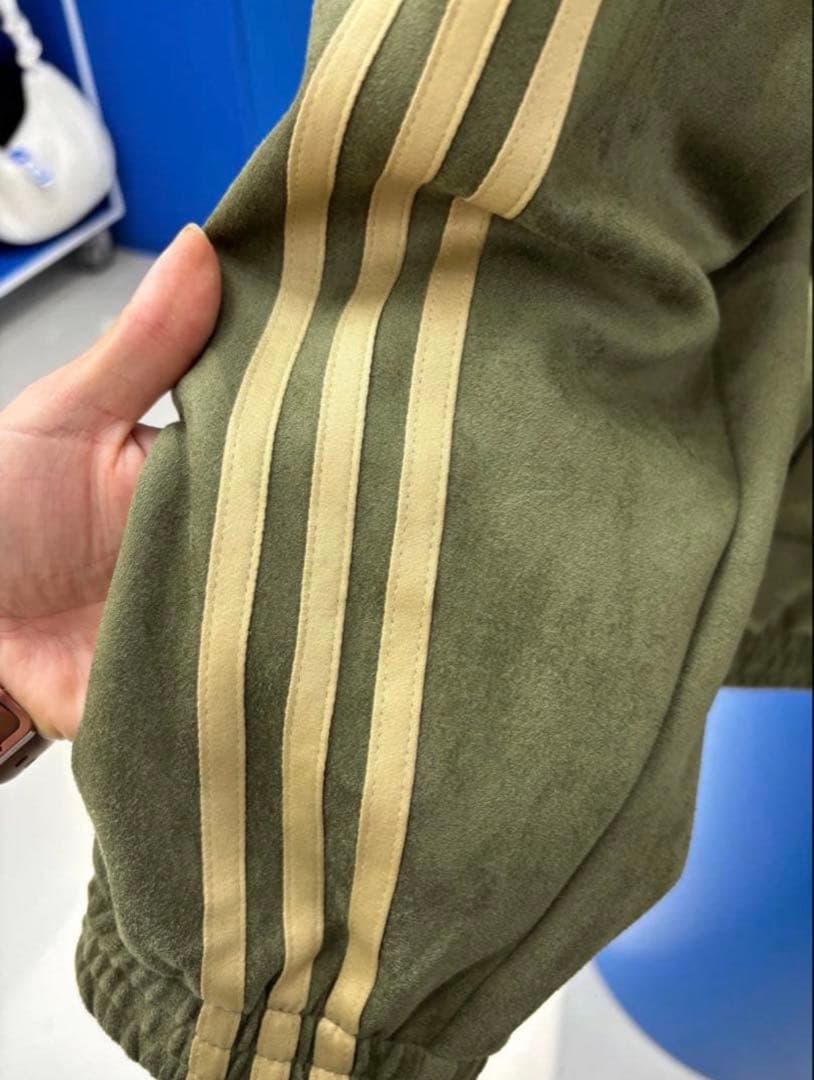 海外限定S Adidas チャイナトラックジャケット グリーン　KT3847