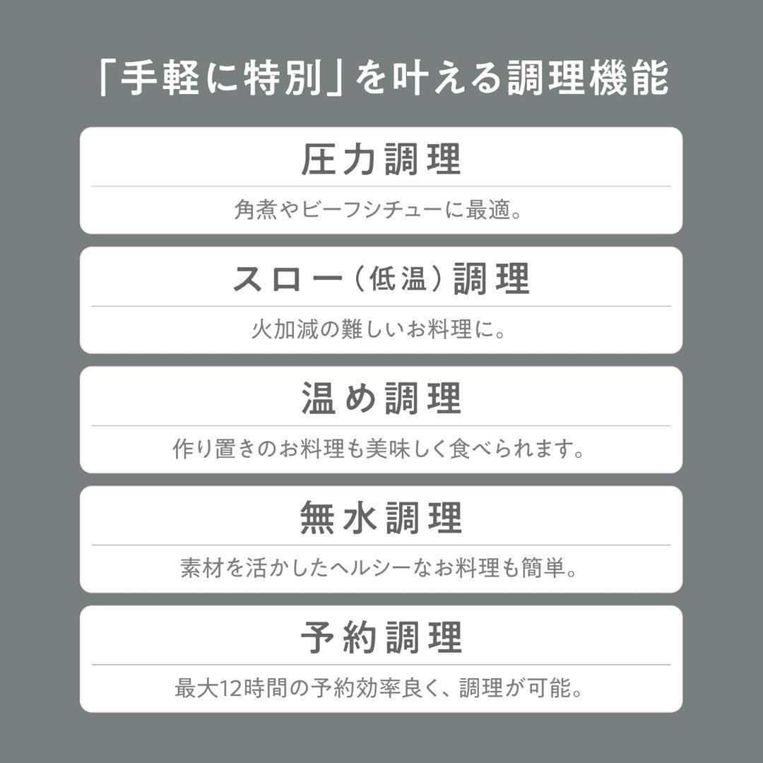 Re・De Pot 電気圧力鍋 2L PCH-20LR Red レッド