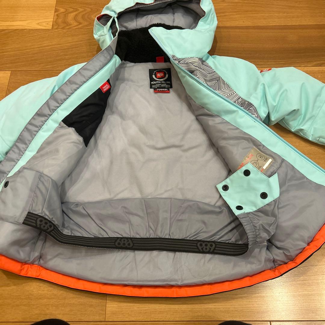 S.N 686 キッズ スノーボード ウェア S ミント/ブラック