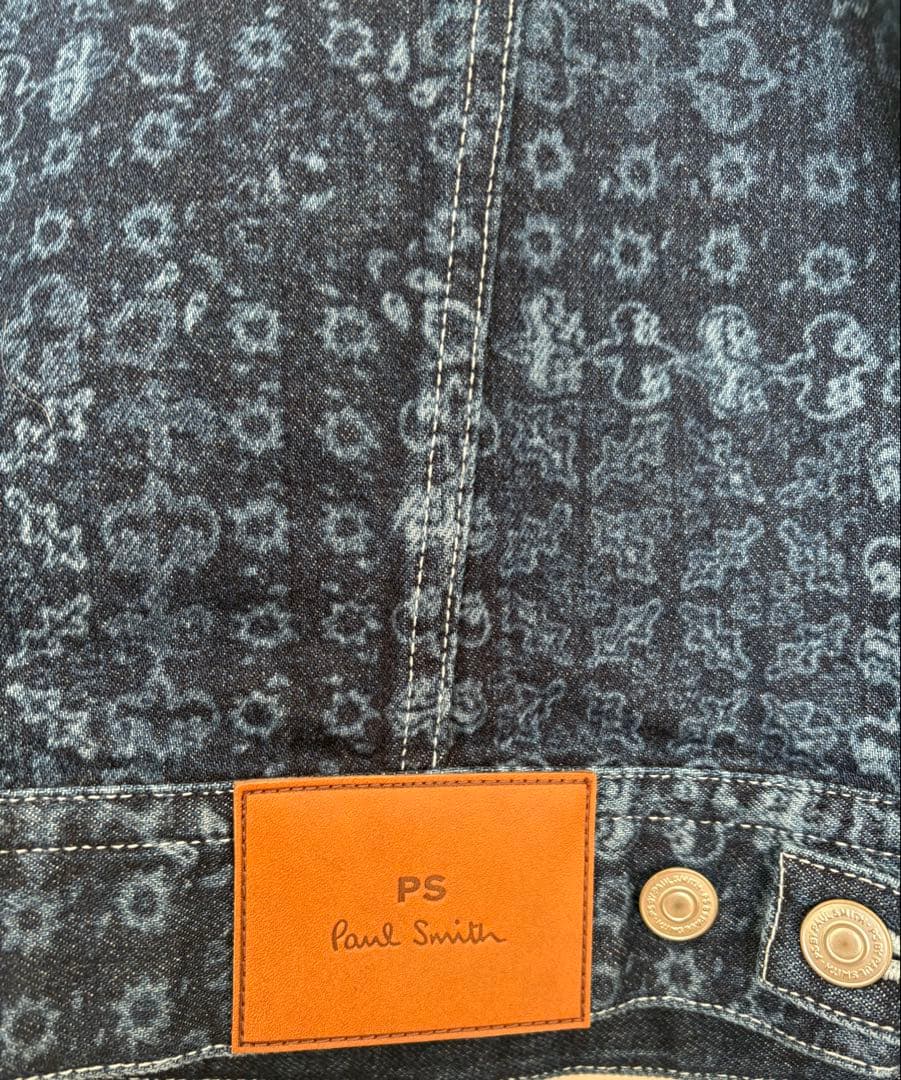 [試着のみ]ポールスミスデニムジャケットLaser EtchedDyeing S