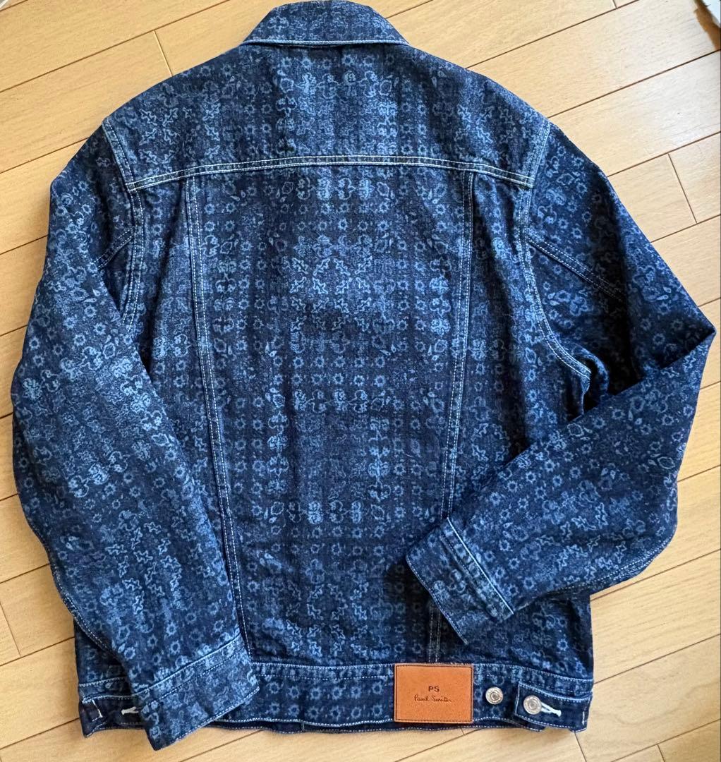 [試着のみ]ポールスミスデニムジャケットLaser EtchedDyeing S