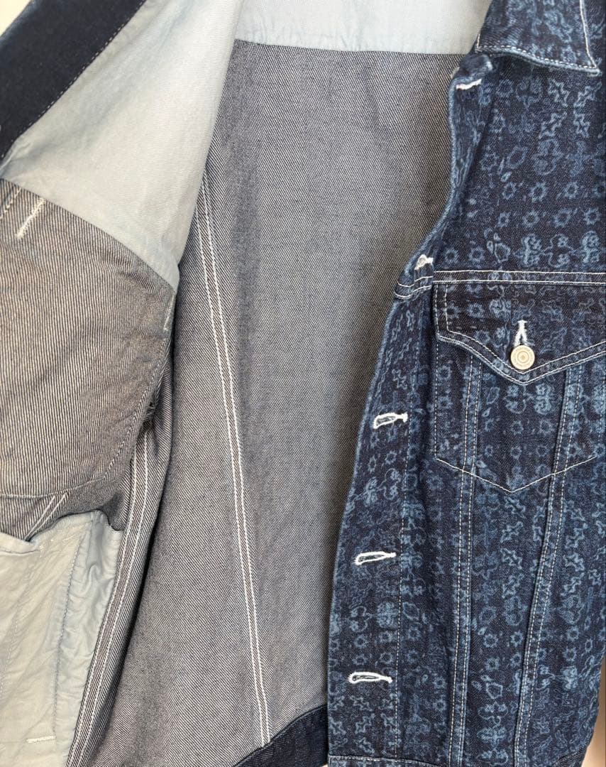[試着のみ]ポールスミスデニムジャケットLaser EtchedDyeing S