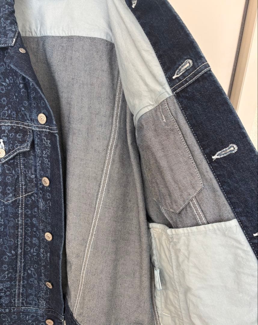 [試着のみ]ポールスミスデニムジャケットLaser EtchedDyeing S